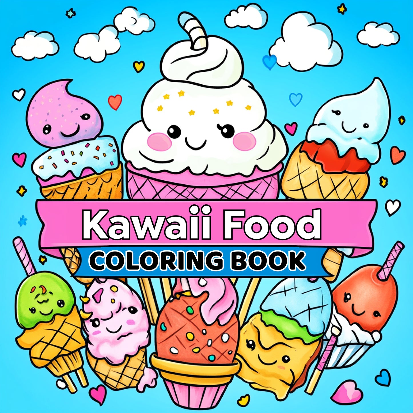 400 Plus Kawaii Food Coloring Book Plus 500+ Cute Kawaii Coloring Pages